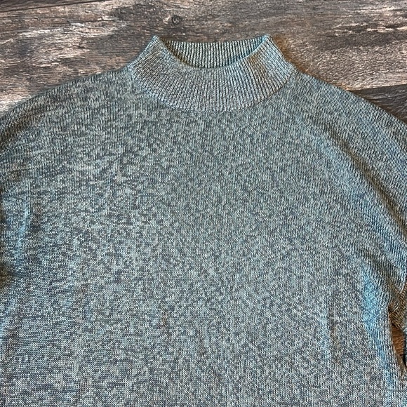 Barry Bricken 100% Silk Cozy Green/Gray Knit Sweater Men Size M - Picture 2 of 6